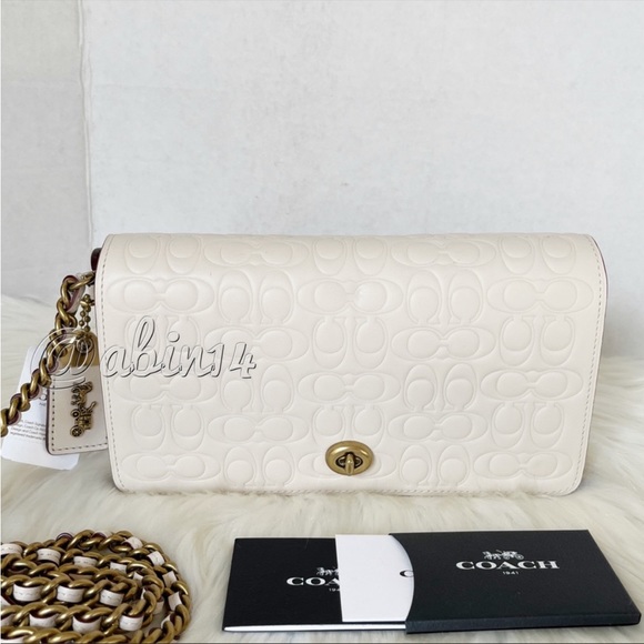 NWT Coach 1941 Dinky in Signature Leather with Chain Leather Strap - Picture 10 of 10